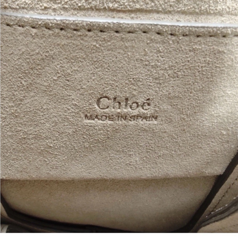 Chloé Light Blue Leather Shoulder Bag with Gold Hardware AUTHENTIC - Picture 3 of 13